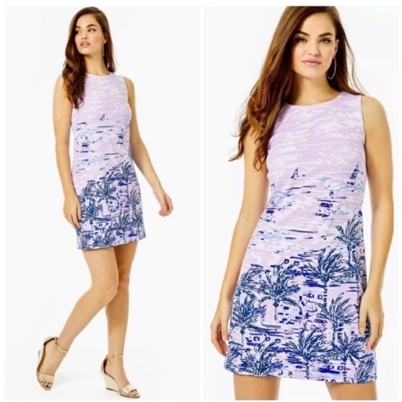 Lilly Pulitzer Gellar Purple Mini Shift Dress - Picture 1 of 9